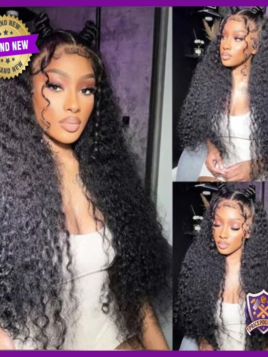 13x6 HD Lace Front Wig 250% Density Deep Wave Human Hair Glueless